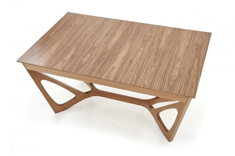Table extensible en MDF et bois Wenanty Noyer Américain, L160-240xl100xH77 cm