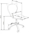 Chaise de bureau pour enfants, rembourrée en éco-cuir Kara 2 Blanc / Rose, l44xA45xH83-95 cm