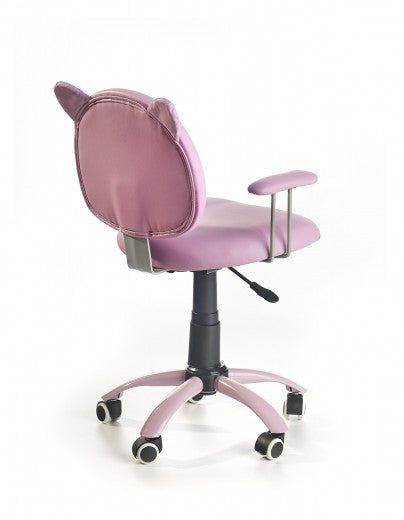 Chaise de bureau pour enfants, rembourrée en éco-cuir Kara Roz, l54xA49xH76-86 cm