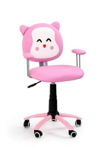 Chaise de bureau pour enfants, rembourrée en éco-cuir Kara Roz, l54xA49xH76-86 cm