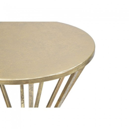 Table support métal téléphone doré, Ø38xH80 cm