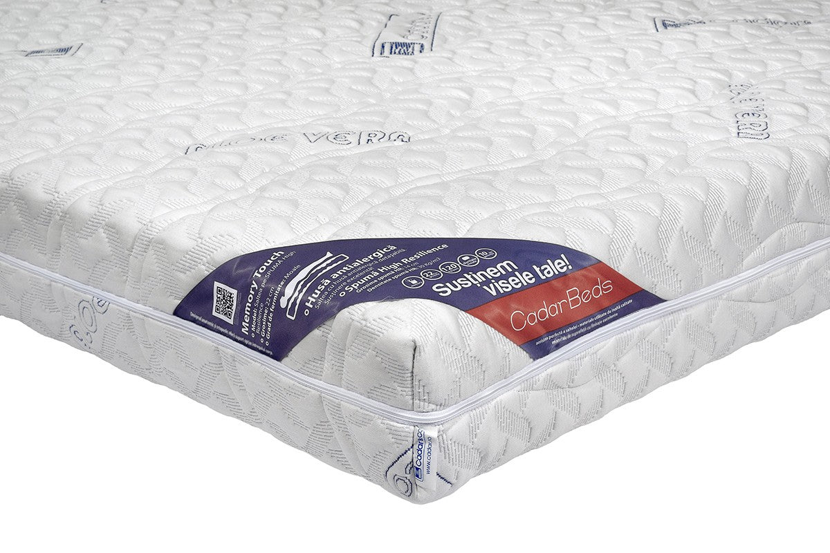 Matelas Memory Touch 14 cm mousse HR + 2 cm Memory