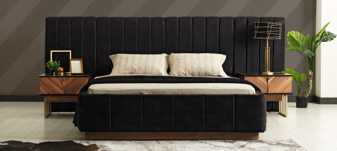 Table de chevet en bois et métal, avec 1 tiroir Monaco Maro, l61xA49xH52 cm