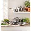 Pot en acier inoxydable avec couvercle, Saveurs Chrome, Ø24 cm