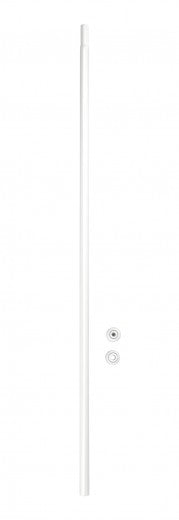 Support de rideau de douche télescopique, aluminium, Slide Small Blanc, Ø2 cm, L70-115 cm