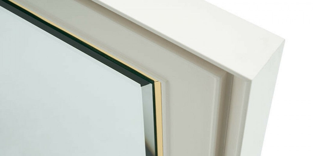 Miroir décoratif avec cadre en MDF Catherine Ivoir / Doré, l70,4xH70,4 cm