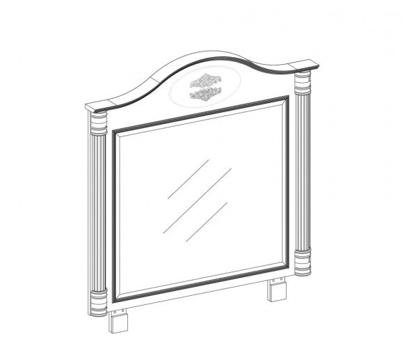 Miroir décoratif avec cadre pâle, pour enfants et adolescents