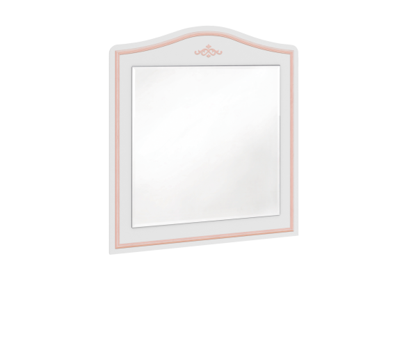 Miroir déco avec cadre pâle Selena Rose Blanc / Rose, l73xH90 cm