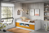 Lit de copain pour enfants bonny capitaine blanc / orange, 200 x 90 cm