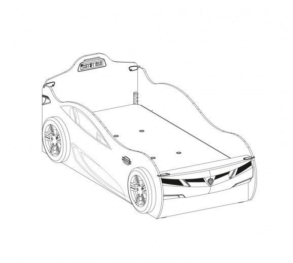 Lit superposé pour enfants Race Cup Rouge-190 x 90 cm