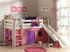 Pin de plancher en bois avec pino bella rose blanc enfants, 200 x 90 cm