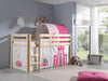 Pin de plancher en bois, avec tunnel et espace de jeu pour les enfants Pino Princess Natural, 200 x 90 cm