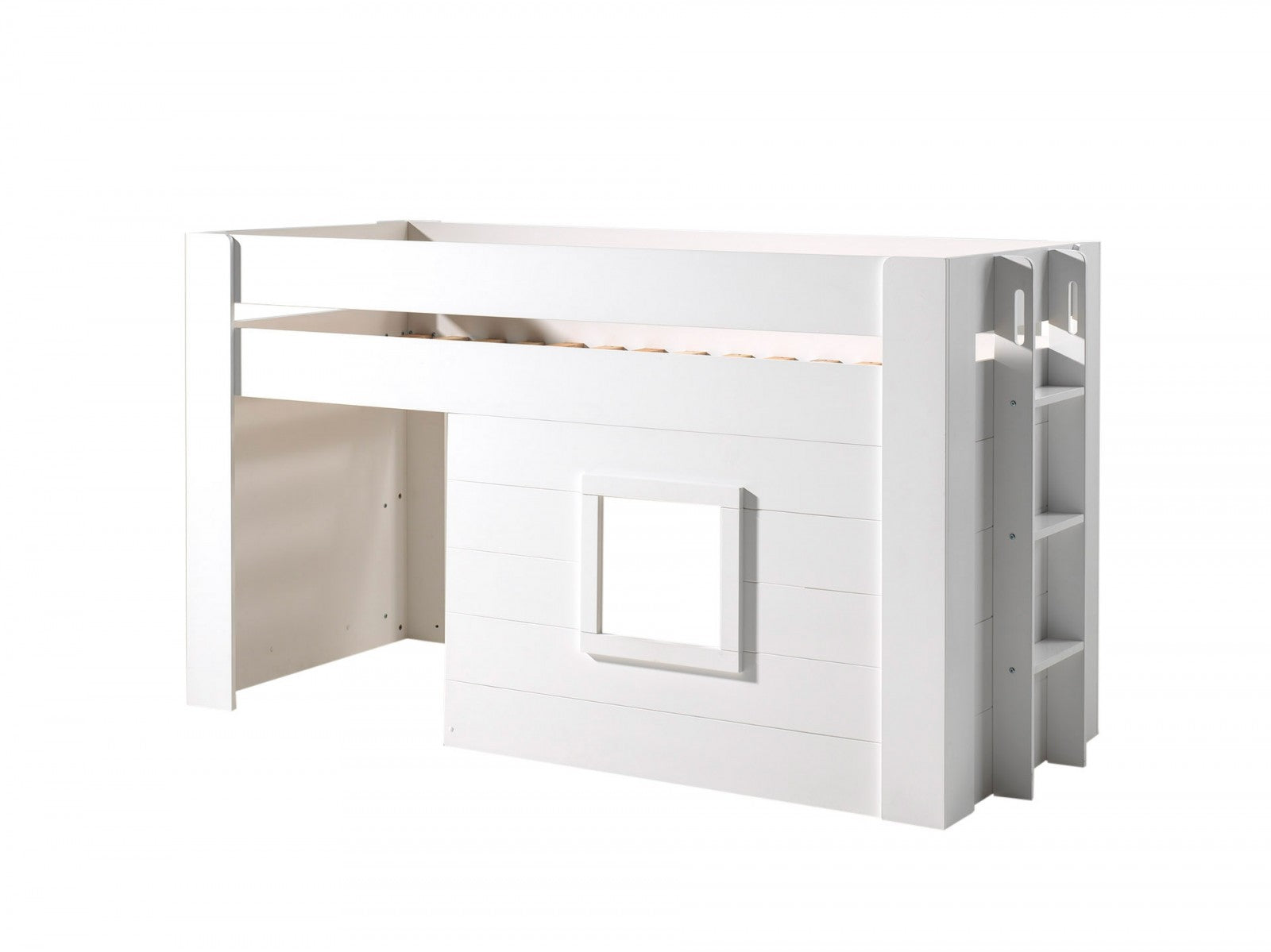 MDF-Floor Bed for Children with Noah White Play Space, 200 x 90 cm