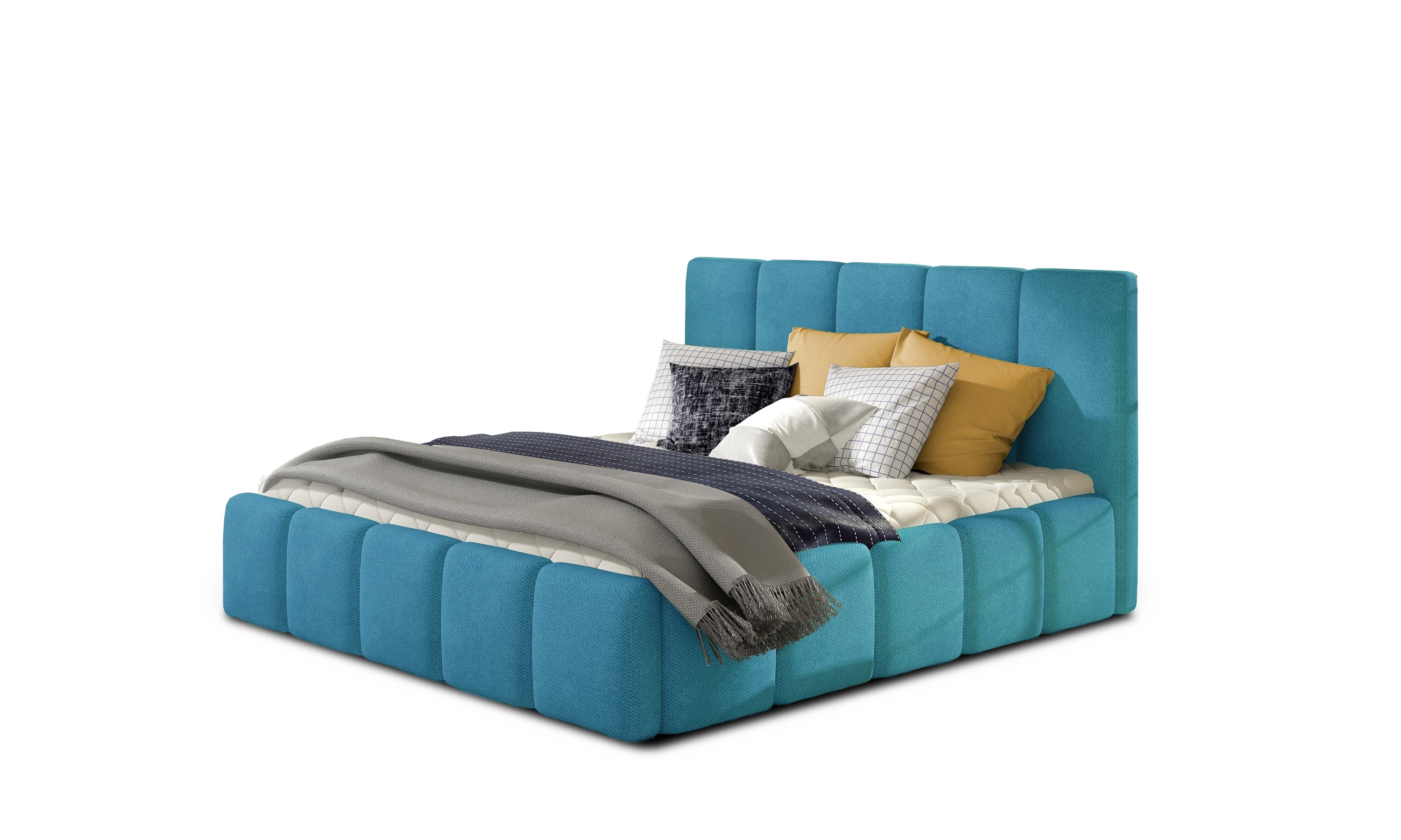 Pat rabatabil cu lada de depozitare, tapitat cu stofa, Edvis Color (9)