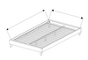 Lit tapissé de tissu Alexander, Velours Gris