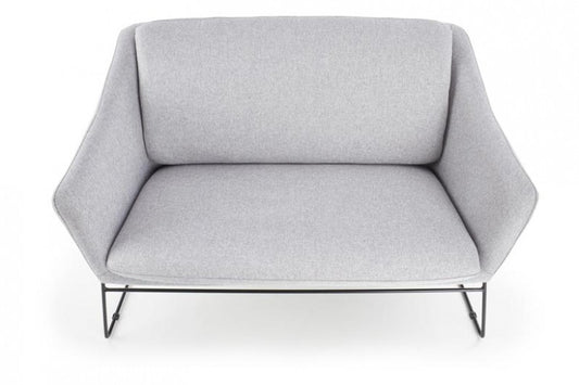 Canapé rembourré avec tissu Soft II XL Gris Clair / Noir, l125xA77xH83 cm