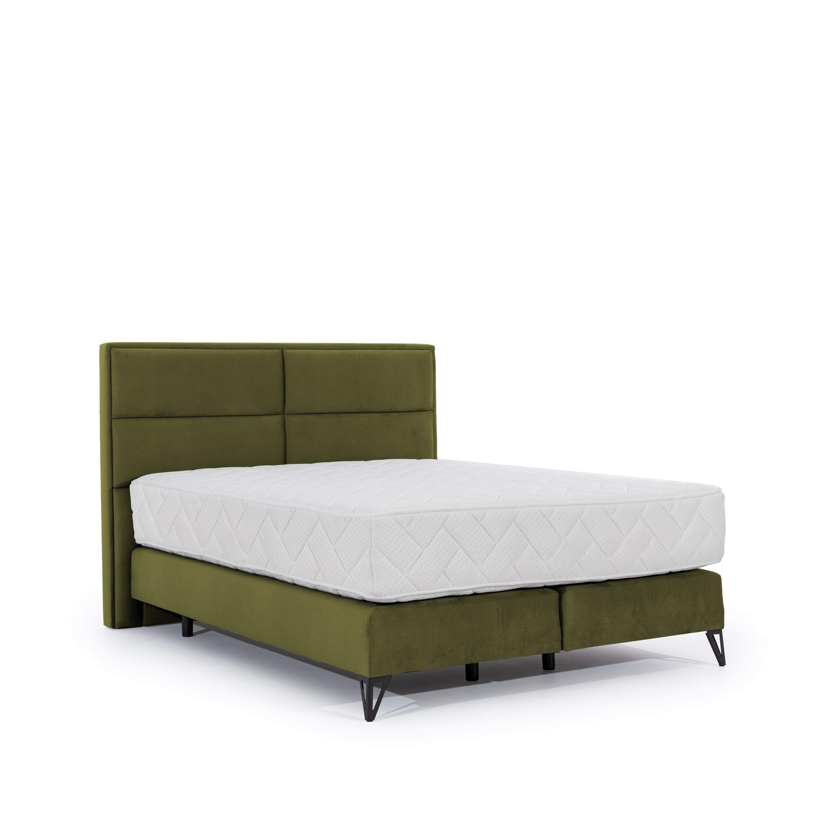 Pat tapitat cu stofa, Safro Boxspring Verde Olive (2) & ELTMPL-BED-SAFIRO-BOXSPRING-NUBE-33 (2)