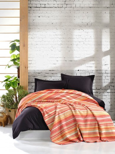 Drap Yeux V Rouge / Orange, 180 x 220 cm