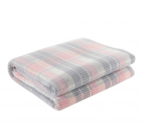 Patura Ekose VI Rose Clair / Gris, 180 x 220 cm