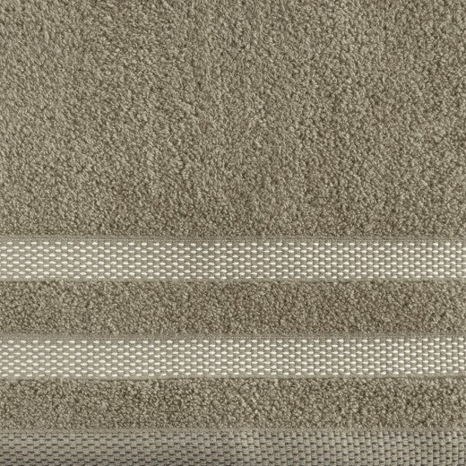 Drap de bain en coton Riki marron clair, 50 x 90 cm
