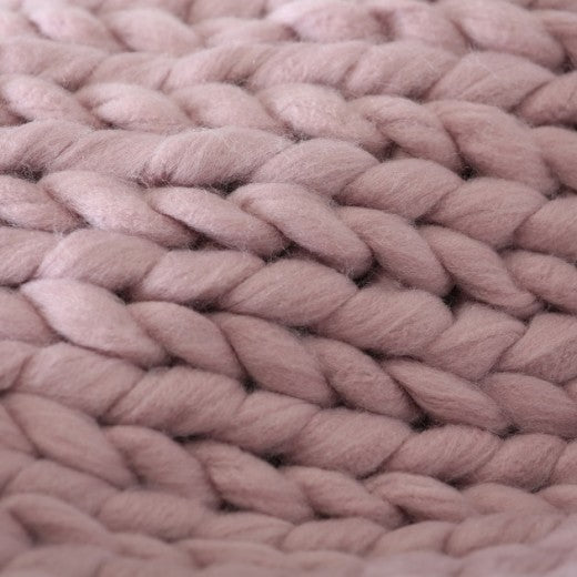 Couverture tricotée en polyester Nellio Roz, 125 x 150 cm