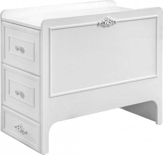 Lit de bébé transformable en palette, pour bébé Romantic Baby Blanc, 160 x 75 cm-160 x 75 cm