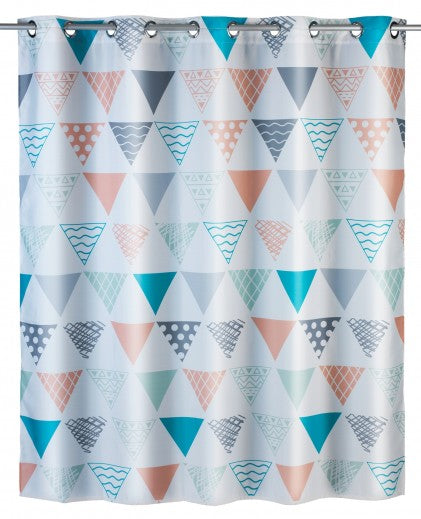 Rideau de douche en polyester anti-moisissure, Ethno Multicolor, 180 x 200 cm