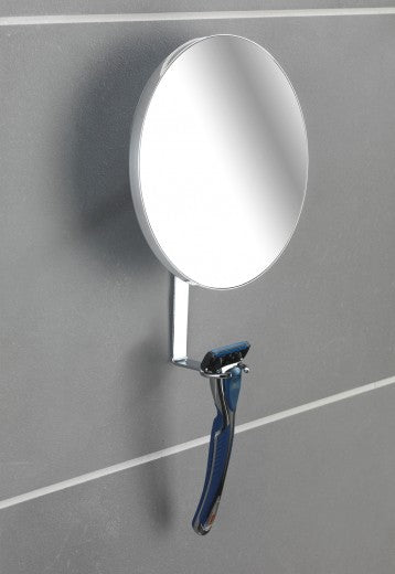 Miroir cosmétique mural, avec porte-lame de rasoir, Turbo-Loc Chrome, Ø17xA4xH23 cm