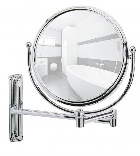 Miroir cosmétique mural, extensible, Deluxe Chrome, Ø19xl23-33xH28,5 cm