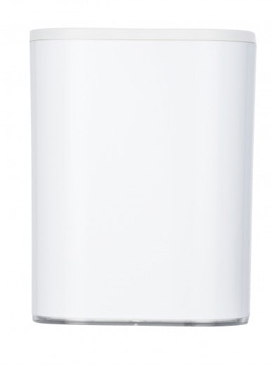 Poubelle pour salle de bain, plastique, Oria Blanc, 7L, L19,5xl19,5xH25 cm