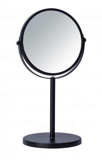 Miroir de table cosmétique, Assisi Noir, Ø16xH34,5 cm