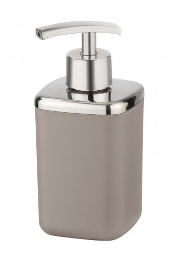 Distributeur de savon, thermoplastique, Barcelona Taupe, L7xl7xH16 cm