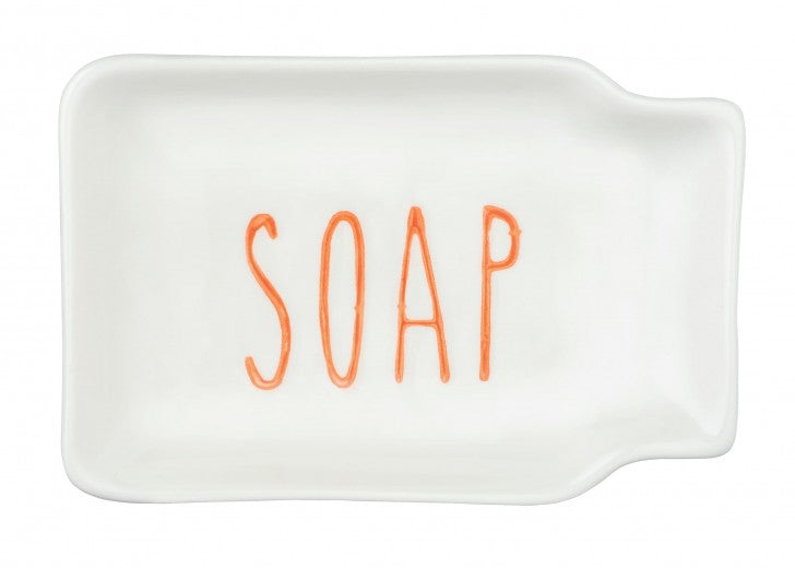 Porte-savon en céramique Tirana Alb, L13xl8,5xH2 cm