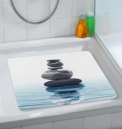 Tapis de bain antidérapant, en TPR, Meditation Multicolor, 54 x 54 cm