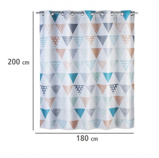 Rideau de douche en polyester anti-moisissure, Ethno Multicolor, 180 x 200 cm
