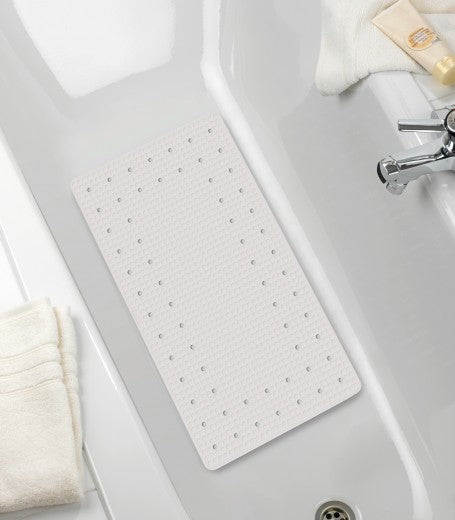 Tapis de bain antidérapant, en TPR, Mirasol Alb, 39 x 69 cm