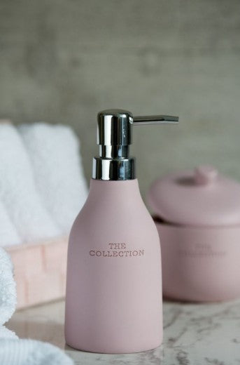 Distributeur de savon, en polyuréthane The Collection Rose, Ø8xH18,5 cm