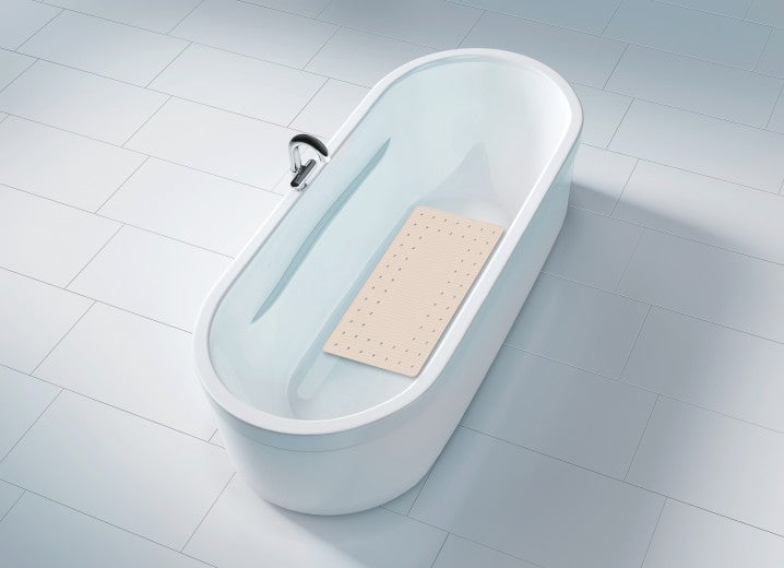 Tapis de bain antidérapant, en TPR, Tournesol Beige, 39 x 69 cm