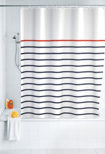 Rideau de douche en polyester, Marine Multicolore, 180 x 200 cm