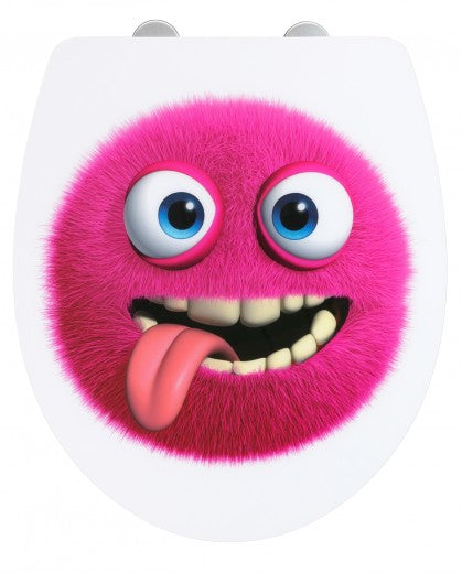 Couvercle WC Duroplast, Monster Magenta, l38.8xH45 cm