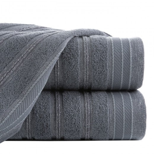 Drap de bain en coton Wiki gris, 50 x 90 cm