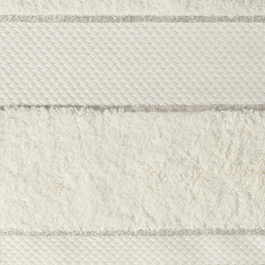 Drap de bain en coton Kali Cream, 50 x 90 cm