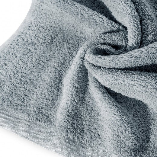Drap de bain en coton gris Lenore, 50 x 90 cm