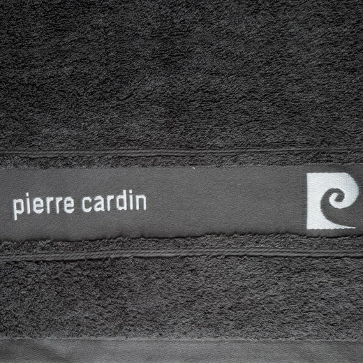Drap de bain en coton Graphite Neli Pierre Cardin - 50 x 100 cm
