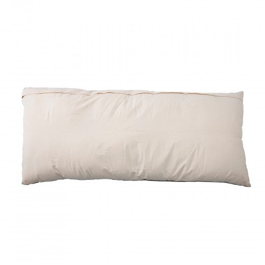 Coussin décoratif avec housse en coton amovible, Adinna Ivoir / Gris, 150 x 70 cm