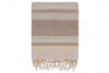 Serviette spa en coton, Marron Natur / Blanc, 90 x 170 cm