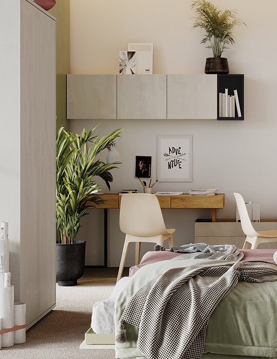 Étagère suspendue en bois, pour enfants et jeunes, Teen Flex TF11 Small, Noir, L27xW25xH45 cm