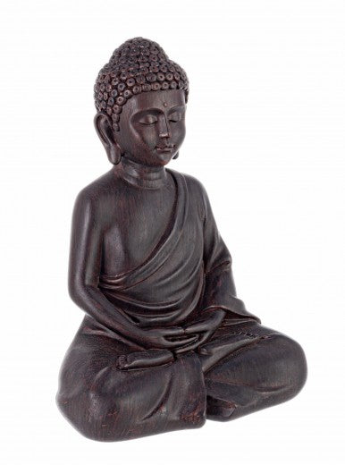 Décoration Bouddha en polyrésine marron, l19,3xP14,1xH26,8 cm