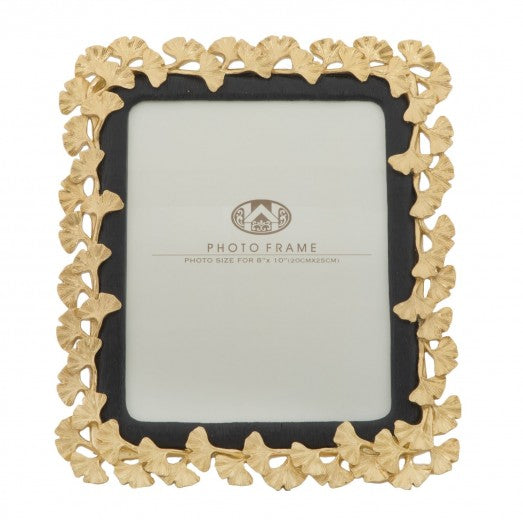 Cadre photo décoratif en résine Gink Glam Noir / doré, 29,5 x 34,5 cm