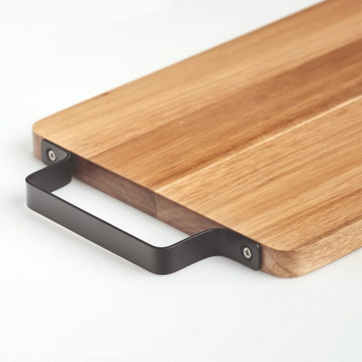 Planche à découper en bois naturel Acacia, L28xl20xH1,5 cm